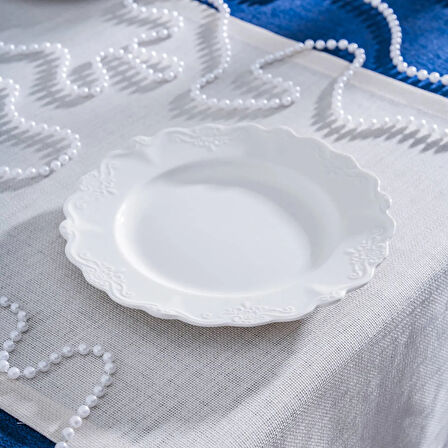 King Pasta Tabağı - Kırık Beyaz - 22 cm