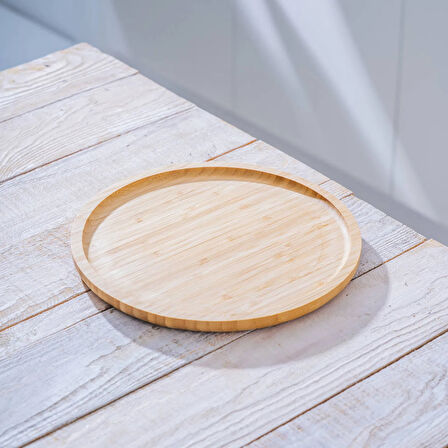 Bambu Sunum Tahtası - Kahverengi - 25 cm