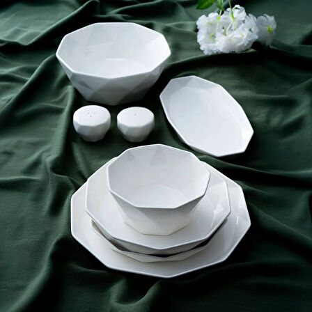 Diamond 29 Parça Yemek Takımı - Beyaz