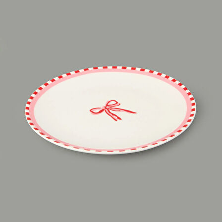 Kitchen Ribbon Porselen Tatlı Tabağı - Renkli - 19 cm