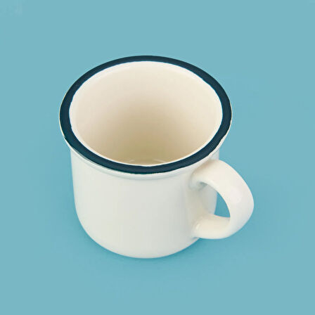 Kitchen Zest Kahve Fincanı - Krem / Mavi - 90 ml