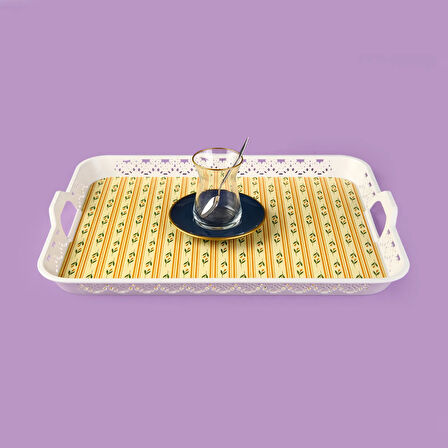 Kitchen Botanik Tepsi - Renkli - 41x31 cm