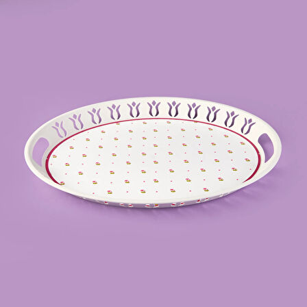 Kitchen Çıtır Çiçek Tepsi - Renkli - 50x38 cm