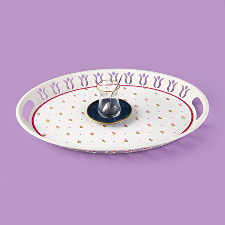 Kitchen Çıtır Çiçek Tepsi - Renkli - 50x38 cm