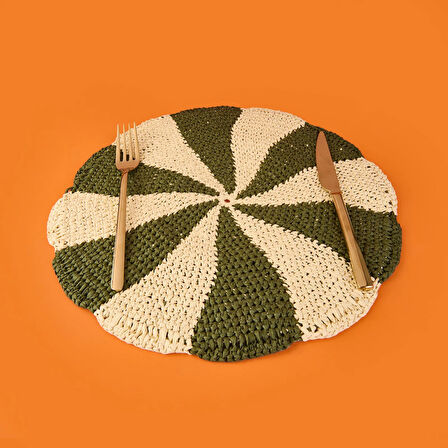 Soft Sucre Supla - Bej / Yeşil - 33x33 cm