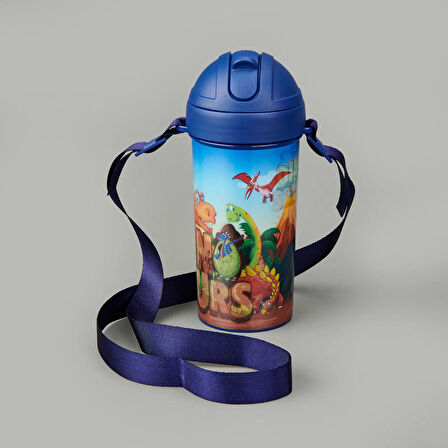 Cosmo Dinozor Figürlü 3D Matara - Renkli - 415 ml