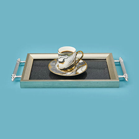 Kitchen Mini Tepsi - Silver - 29x18 cm