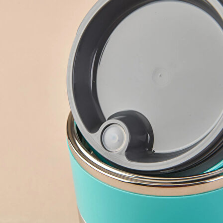 2 Katlı Çelik Yemek Termosu - Mavi - 1,5 lt