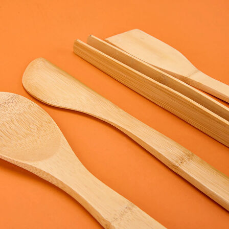 Mioli 4 Parça Bambu Mutfak Seti - Açık Kahverengi