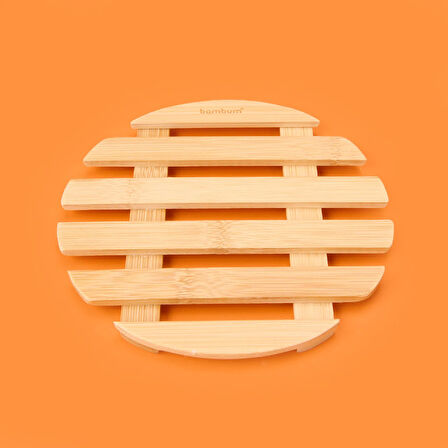 Circle 3 Parça Bambu Mutfak Seti - Açık Kahverengi