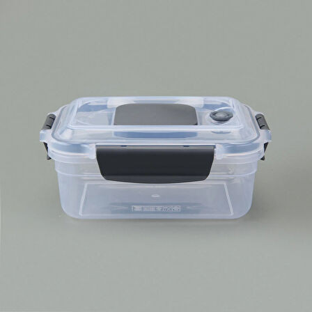 Diktdörtgen Vakumlu Kilitli Saklama Kabı - Asorti - 650 ml