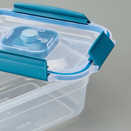 Diktdörtgen Vakumlu Kilitli Saklama Kabı - Asorti - 1,25 lt