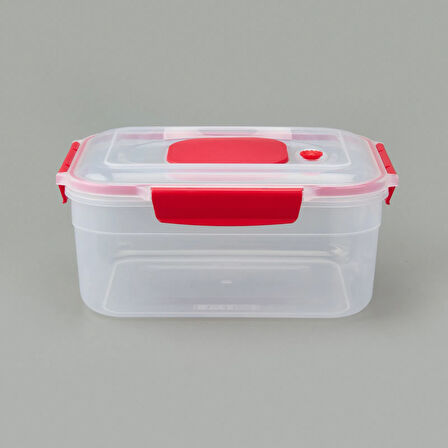 Diktdörtgen Vakumlu Kilitli Saklama Kabı - Asorti - 3,4 lt