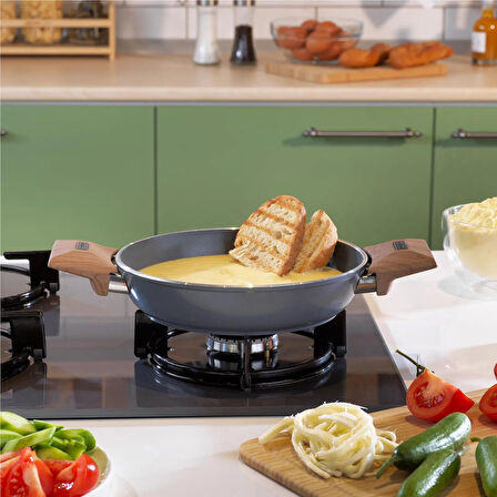 Fiesta Seramik Sahan - Siyah / Açık Kahverengi - 20 cm