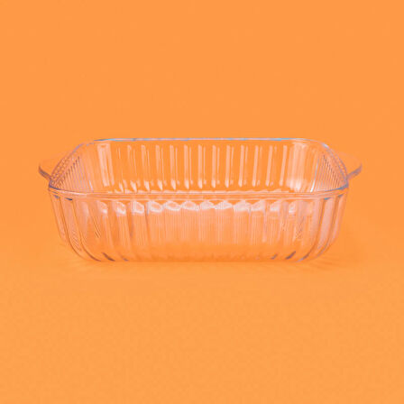 Borcam Fırın Tepsisi - Şeffaf - 19x19 cm