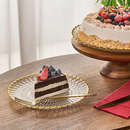 Kitchen Zelazo 7 Parça Pasta Seti - Şeffaf / Altın