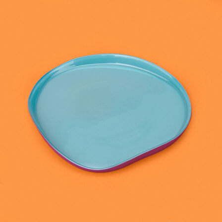 Kitchen İstanbul Dik Kenarlı 4'lü Pasta Seti - Mor / Mavi - 18 cm