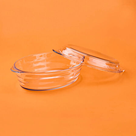 Ripple Kapaklı Tencere - Şeffaf - 34x21 cm