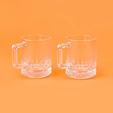 Elysia 2'li Cam Kupa - Şeffaf - 250 ml