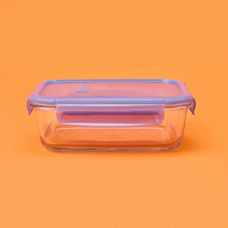 Lockie&Lock Saklama Kabı - Şeffaf / Mavi - 1030 ml