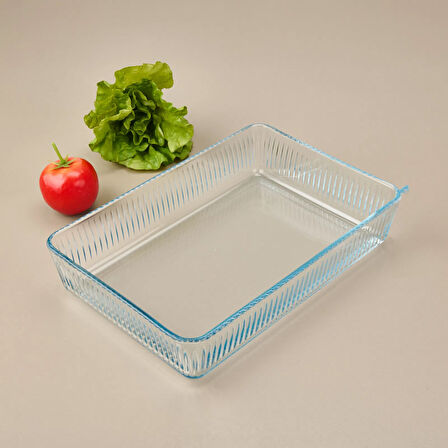 Borcam Fırın Tepsisi - Şeffaf - 30x20 cm