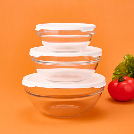 Chef Saklama Kabı Takımı - Şeffaf / Beyaz