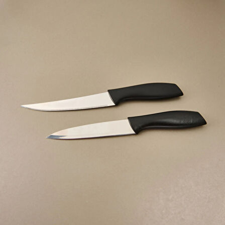 Kitchen Vakumlu 2'li Çok Amaçlı Bıçak Seti - Siyah