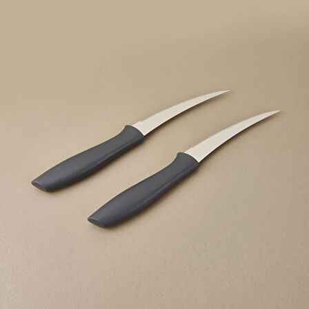 Kitchen 2'li Meyve Sebze Bıçağı Seti - Siyah - 20 cm