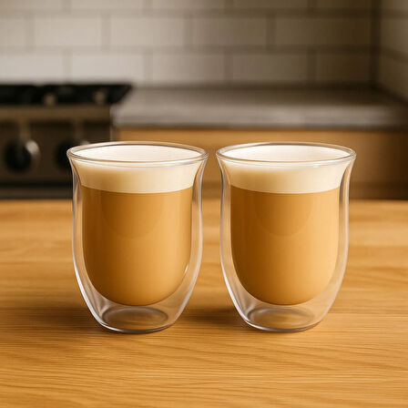 Double Wall 2'li Bardak - Şeffaf - 200 ml