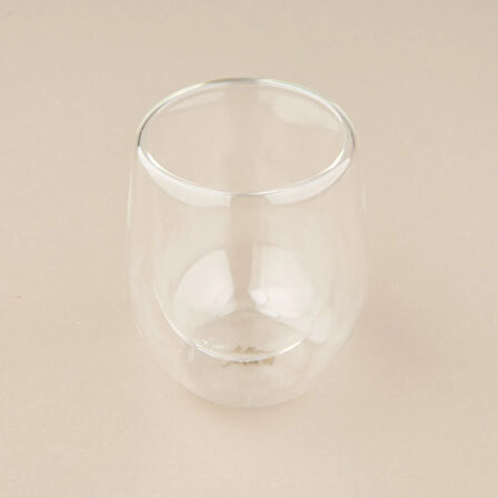 Çift Cidarlı Bardak - Şeffaf - 250 ml