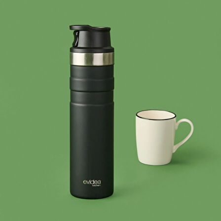Kitchen Bireysel Termos - Siyah - 600 ml