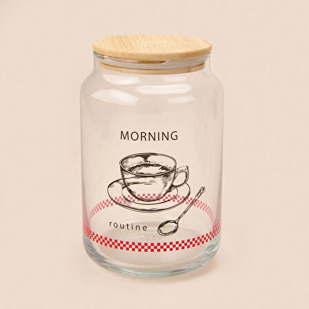 Toskana Jar 3'lü Kavanoz Seti - Açık Kahverengi / Şeffaf