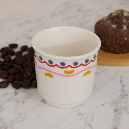 Kitchen Magique Espresso Fincanı - Renkli - 80 ml