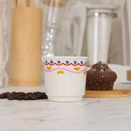 Kitchen Magique Espresso Fincanı - Renkli - 80 ml