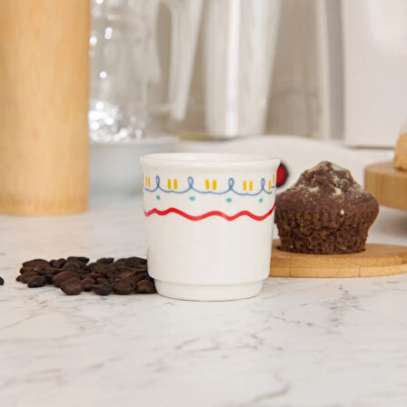 Kitchen Bonjour Espresso Fincanı - Renkli - 80 ml