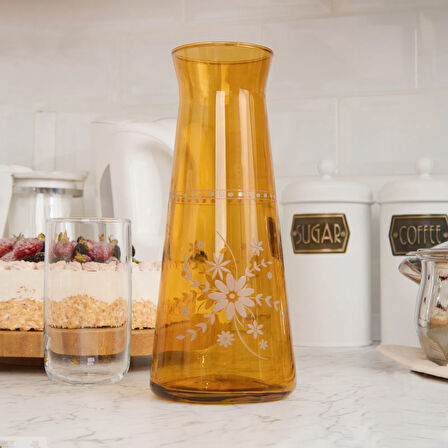 Nazenin Desen Karaf - Amber - 1145 ml