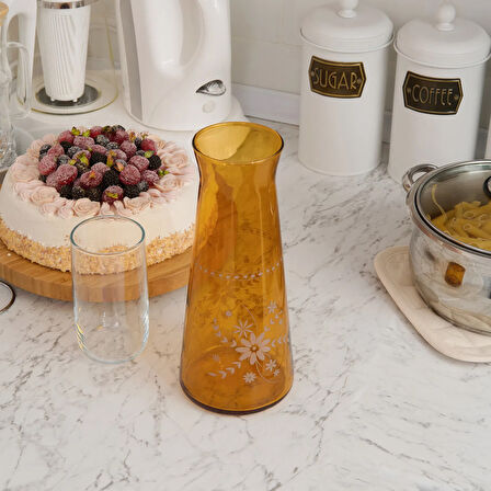Nazenin Desen Karaf - Amber - 1145 ml