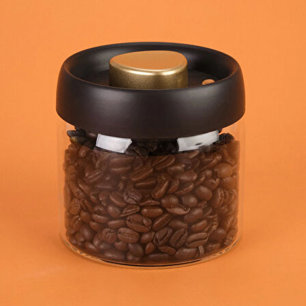 Frasco Vakumlu Saklama Kavanozu - Şeffaf / Siyah - 500 ml