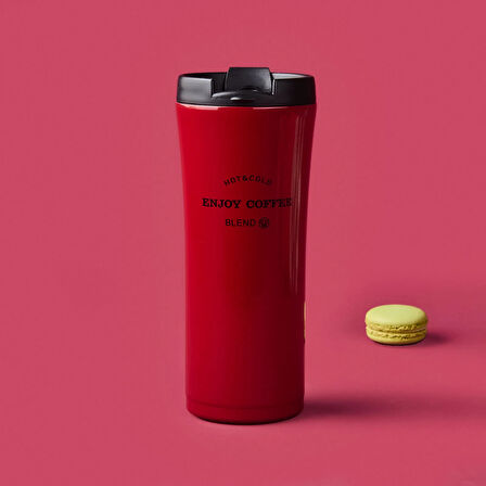 A638-01 Freedom Colours Termos - Kırmızı / Siyah - 550 ml