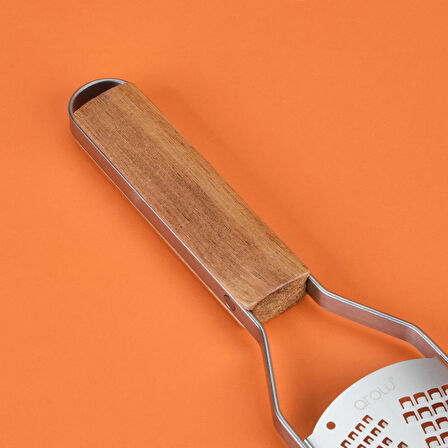 Ahşap Saplı Çizgili Bıçaklı El Rendesi - Açık Kahverengi / Gri