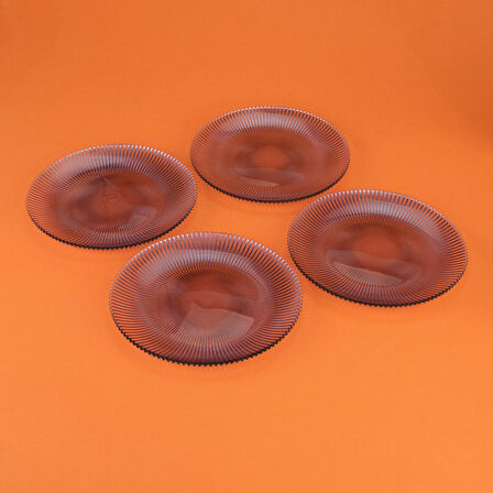 Kitchen 4'lü Tabak - Mavi - 21 cm