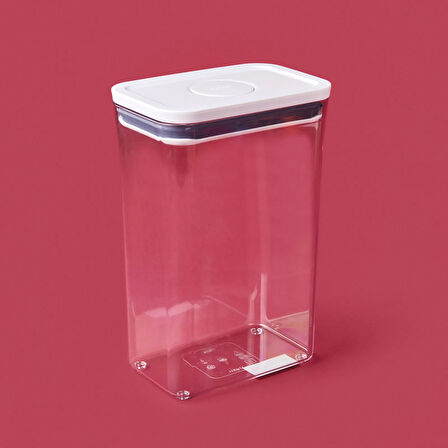 Pop Container Orta Boy Dikdörtgen Saklama Kabı - Şeffaf - 2,6 lt