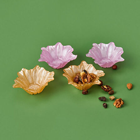 Kitchen Papatya 4'lü Çerezlik - Pembe - 10 cm