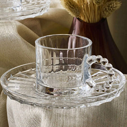 Ringo Line 6'lı Kahve Fincan Takımı - Şeffaf - 90 ml