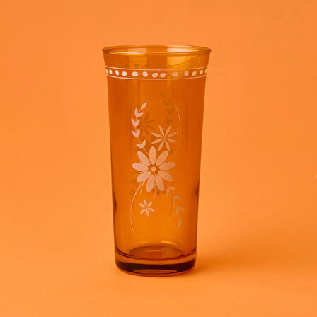 Nazenin 4'lü Meşrubat Bardağı Seti - Amber - 290 ml