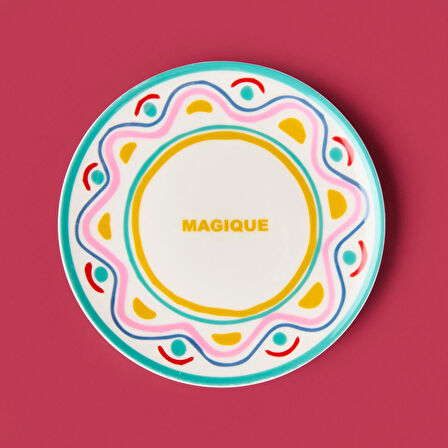 Kitchen Magique Pasta Tabağı - Renkli - 19 cm