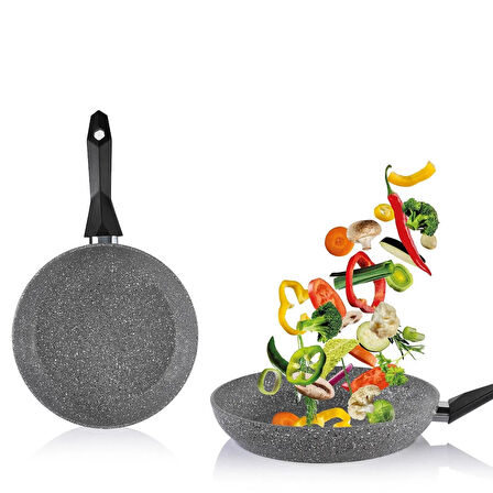 Cory Yanmaz Yapışmaz Tava - Gri - 24 cm