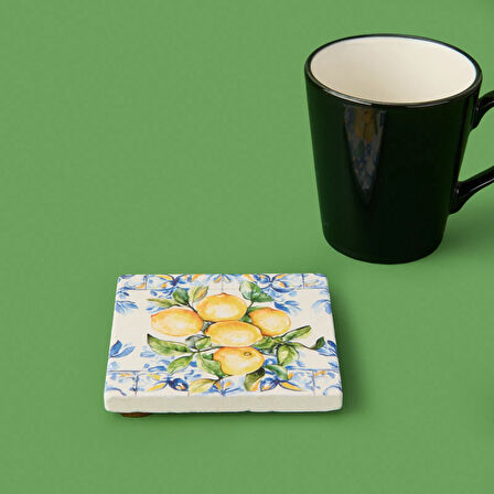 Kitchen Lime Bardak Altlığı - Renkli - 10 cm