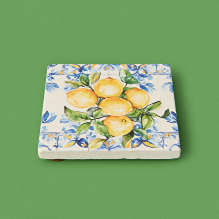 Kitchen Lime Bardak Altlığı - Renkli - 10 cm