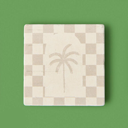 Kitchen Palm Bardak Altlığı - Renkli - 10 cm
